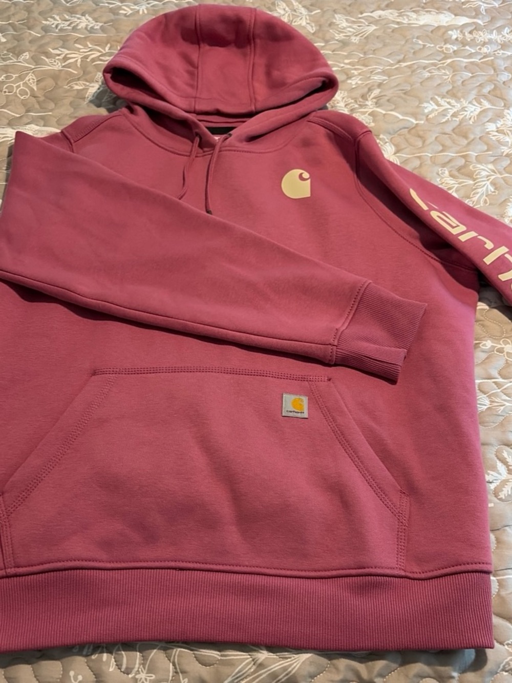 Carhartt Rose/Pink Logo Pullover Hoodie